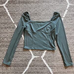 LUSH Long Sleeve Cropped Top Sz Large